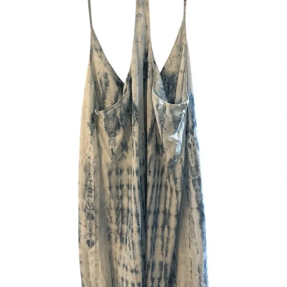 Anthropology Cloth & Stone Blue and White Above Knee Halter Tied Dress Size M - Picture 7 of 8